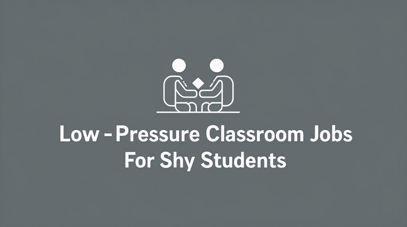 Low-Pressure Classroom Jobs for Shy Students
